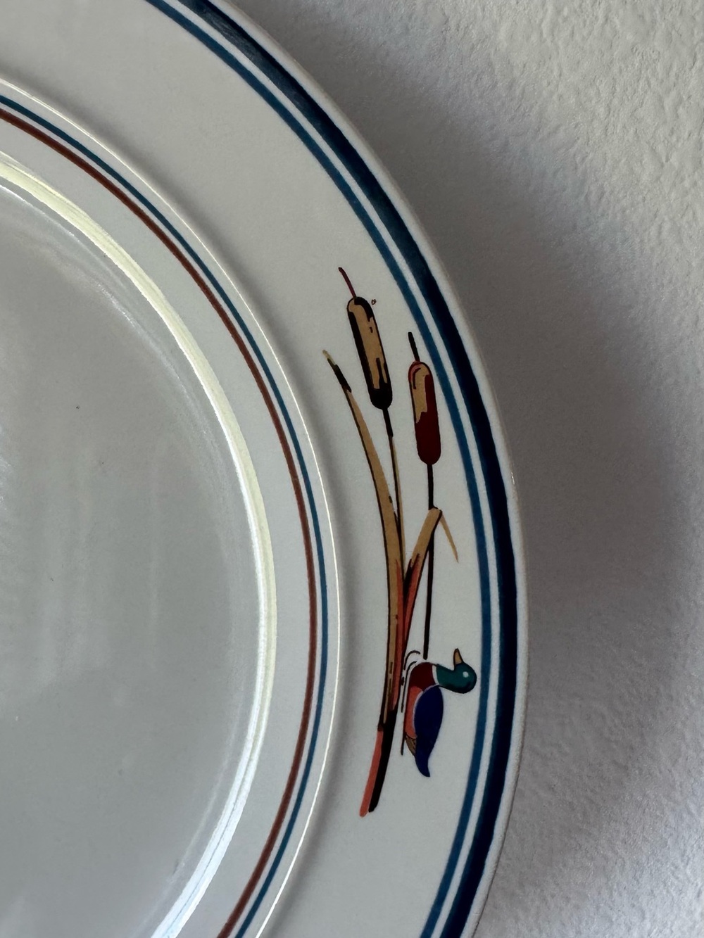 Epoch Pollo Duck Dinner Platter 10.75” Stoneware 80s Vintage Set of 4 - Picture 4 of 7